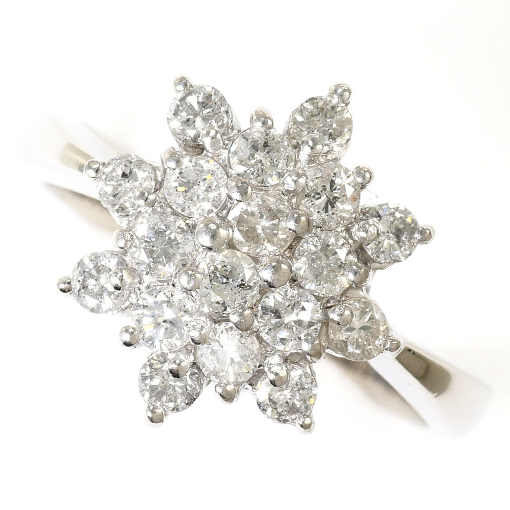VINTAGE Silver Diamond Ring